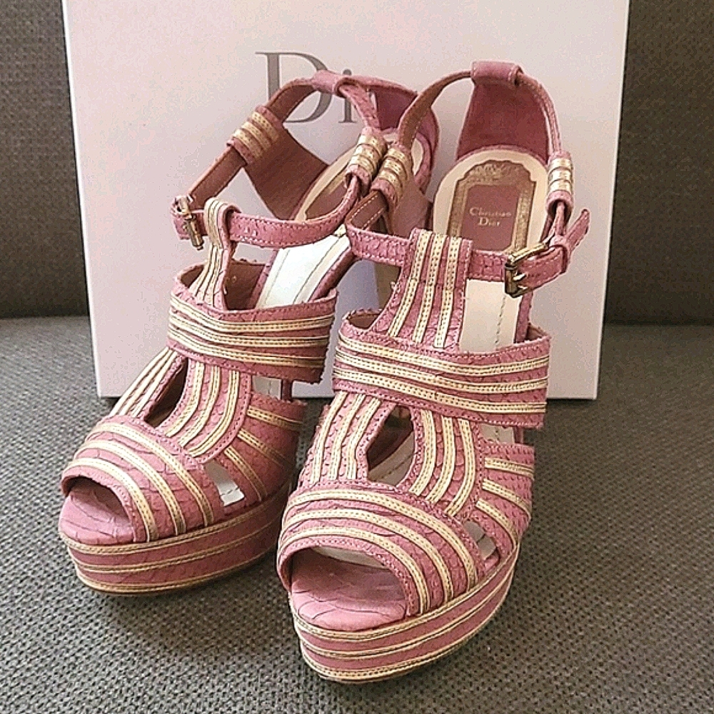 Christian Dior ▪︎  (38) Rose Glamour Sandal Heels - Picture 2 of 16